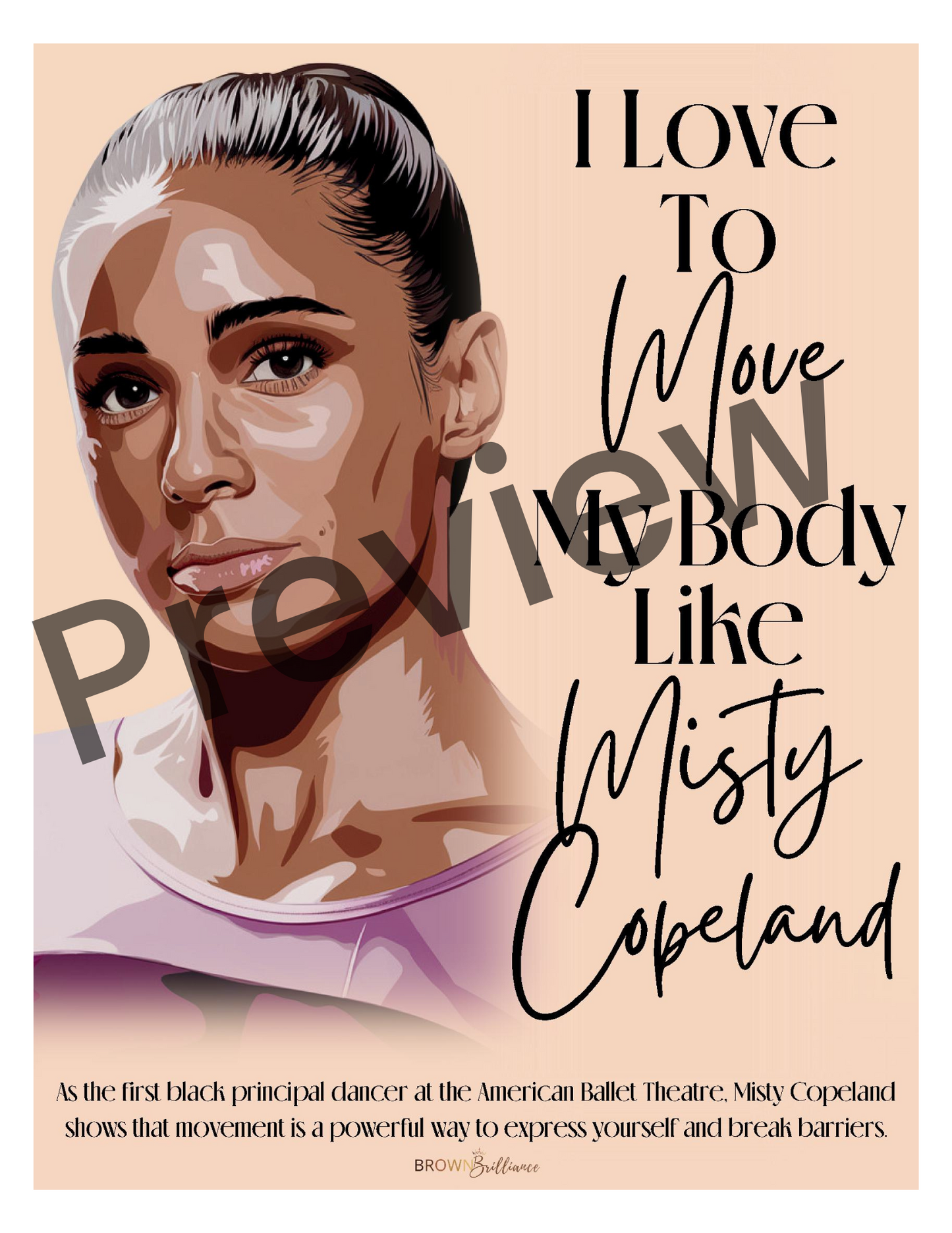 Black History Brilliance: Inspirational Affirmation Poster Set (20-Pack, 8X10")