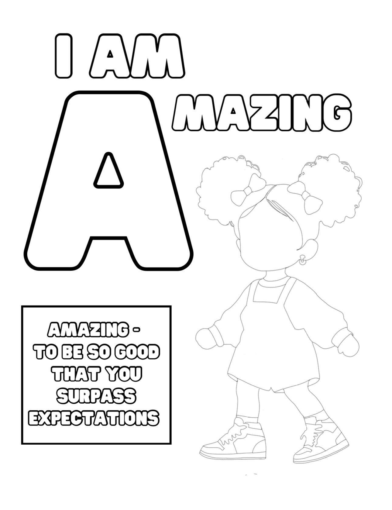 A-Z I See Me Affirmation Bundle (Coloring Book + Flashcards)