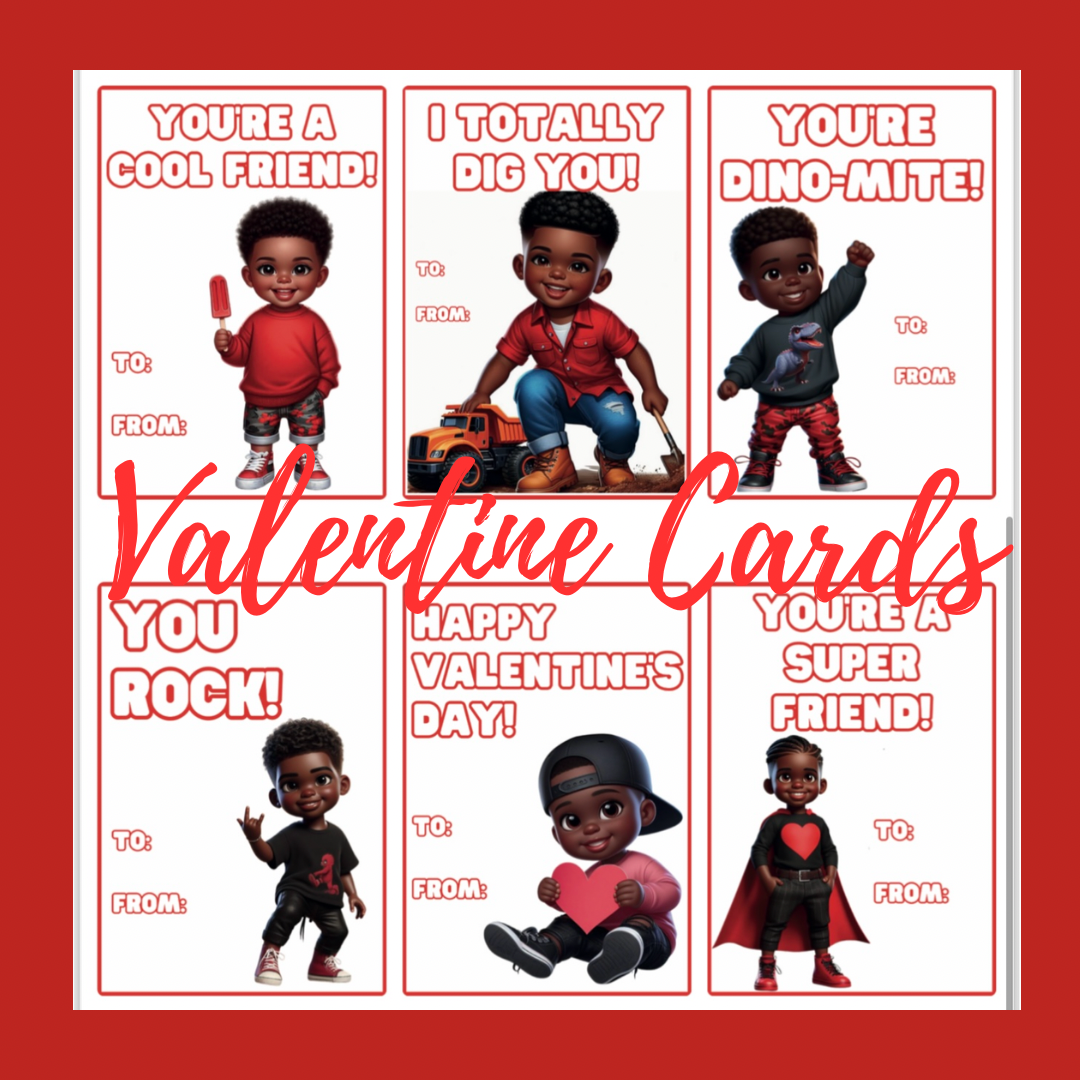 Black Boy Joy Valentine Cards