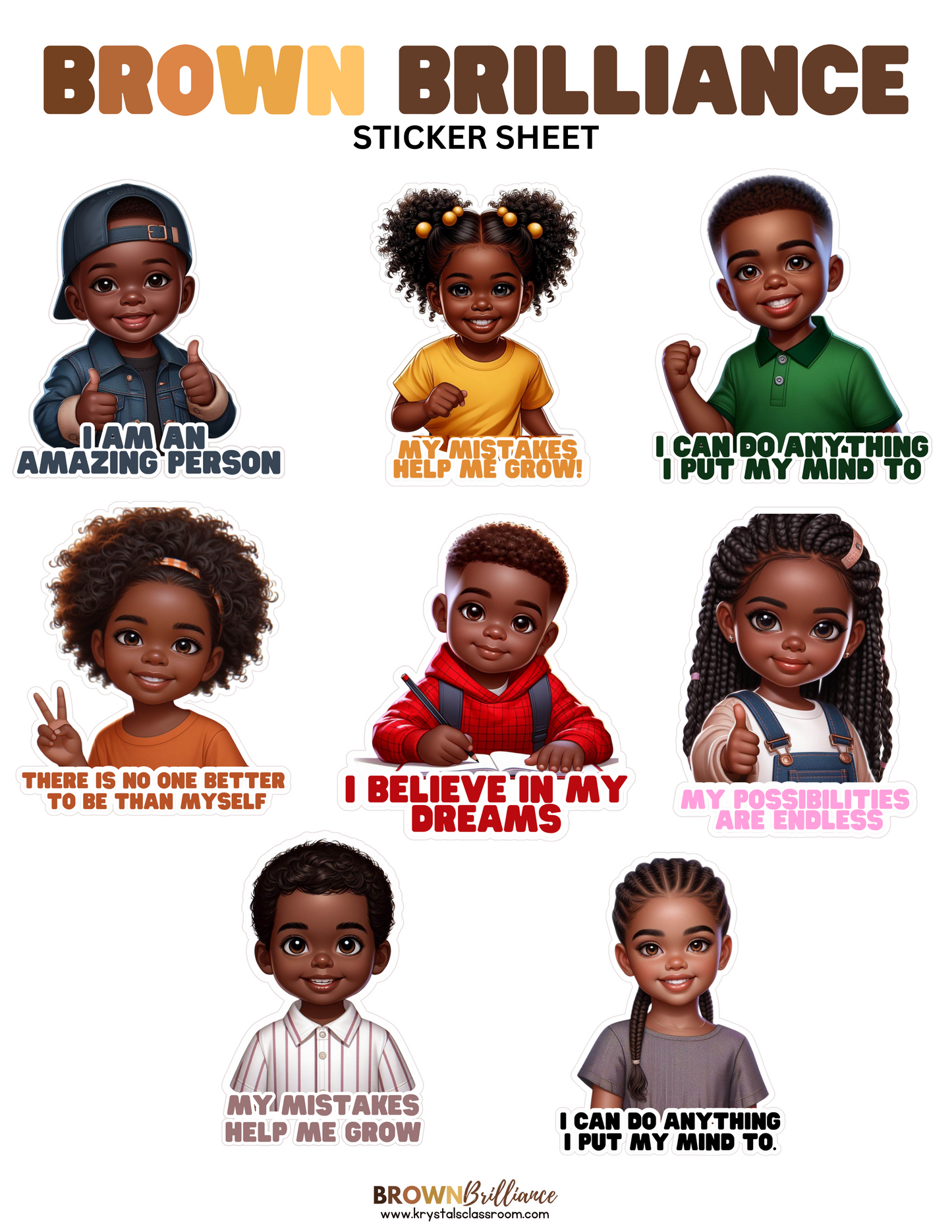 Affirmation Sticker Sheets