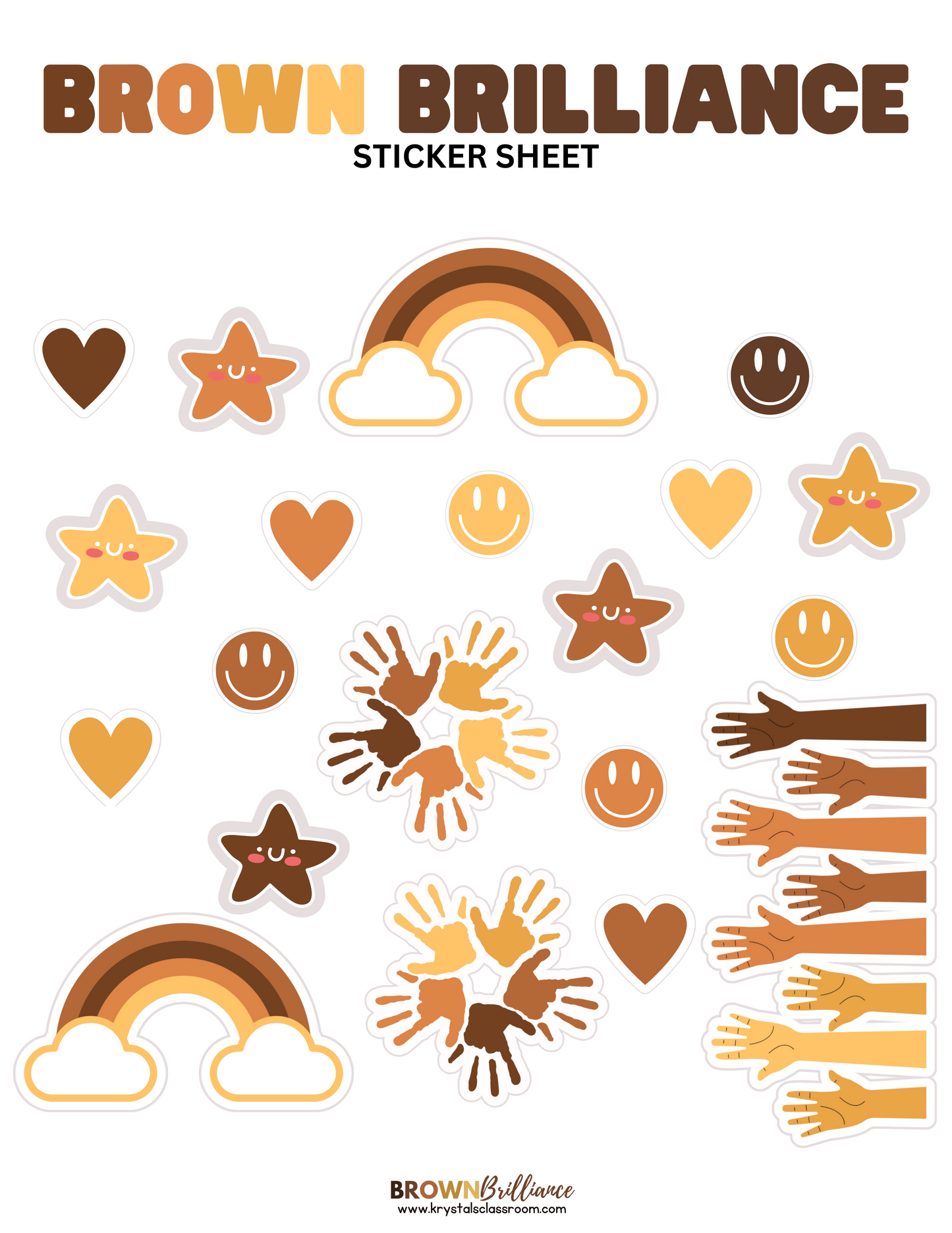 Brown Brilliance Sticker Pack